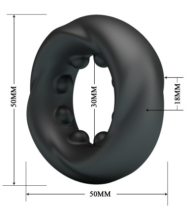 Crazy Bull - Daquez, Super Soft Silicone Ring, kukring, penisring, töjbar med knottror