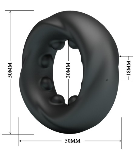 Crazy Bull - Daquez, Super Soft Silicone Ring, kukring, penisring, töjbar med knottror