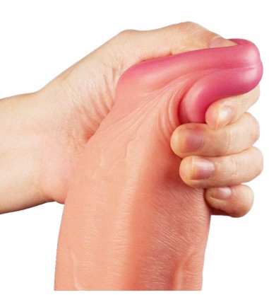 LoveToy - 12" Dual-Layered Silicone Cock, mjuk silikon!
