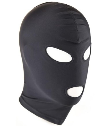 Open Mouth and Eyes Hood, Black, töjbart material