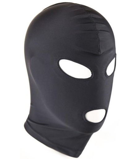 Open Mouth and Eyes Hood, Black, töjbart material