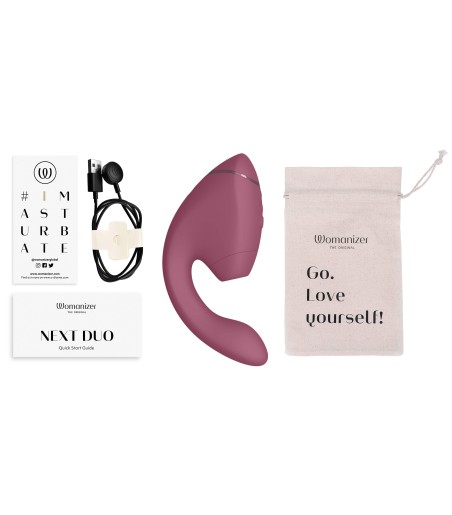 Womanizer - Next Duo, Dusky Pink, laddare och två munstycken följer med