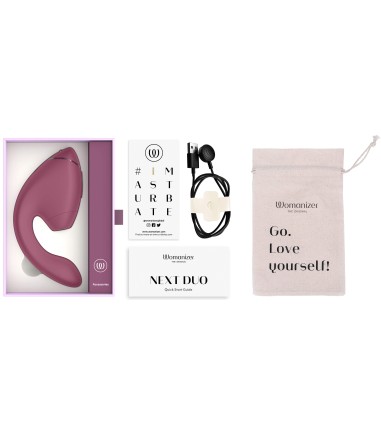 Womanizer - Next Duo, Dusky Pink, allt som finns i paketet