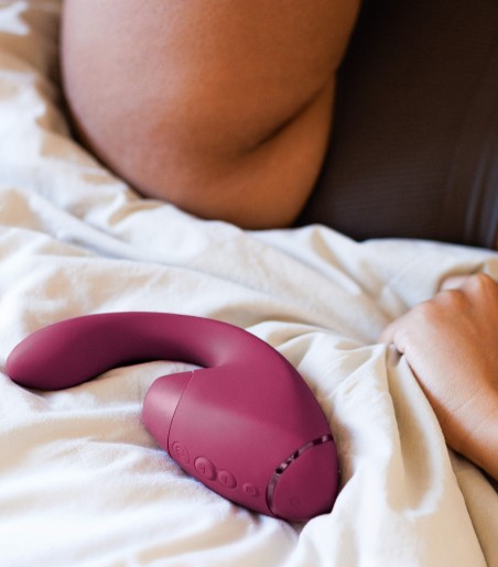 Womanizer - Next Duo, Dusky Pink, vattentät för dush och bad