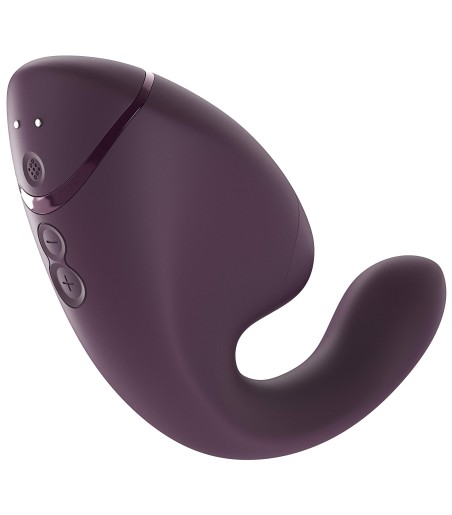 Womanizer - Next Duo, Dark Purple, 10 olika styrkor för både ljudvågor och vibrationer