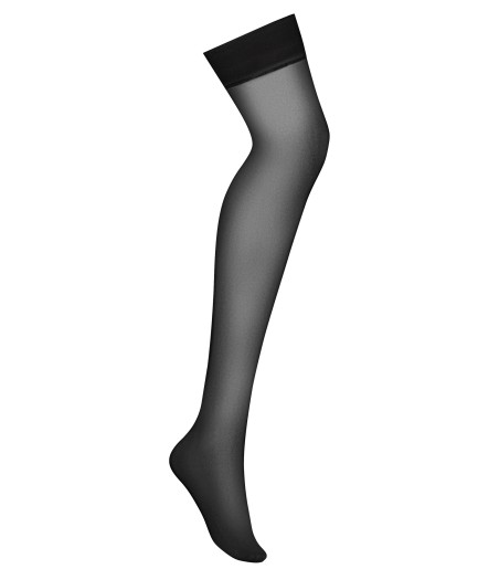 Obsessive - S800 Stockings, Black, enkel, svart, klassisk