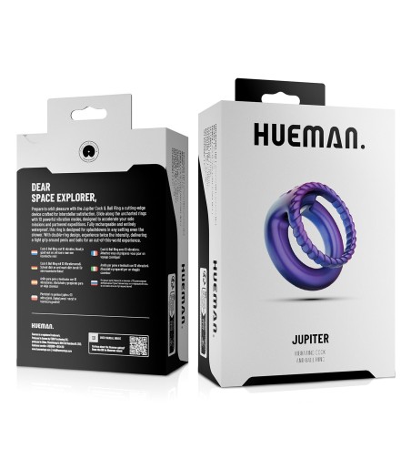 Hueman - Jupiter Vibrating Cock and Ball Ring