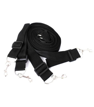 Bed Restrain Set with Adjustable Cuffs, Long Velvet