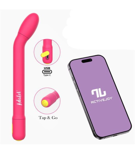 Adalet - Gently g-spot massager, Pink, kan användas med app