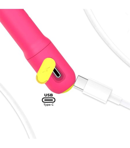 Adalet - Gently g-spot massager, Pink, laddas enkelt med USB-c sladd