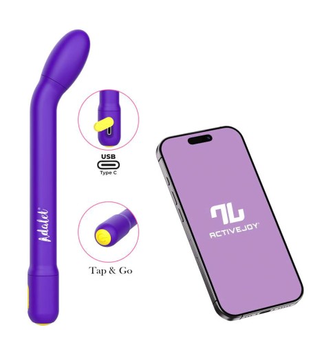 Adalet - Gently g-spot massager, Purple, kan styras med en app