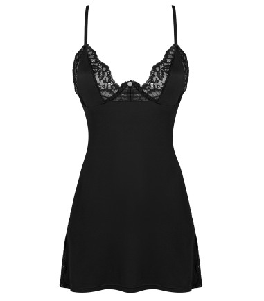Obsessive - Bellastia Chemise & Thong, härligt sdatinmetarial, elastiskt och sval i sovrummet