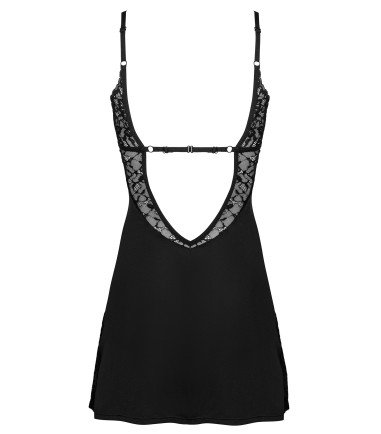 Obsessive - Bellastia Chemise & Thong, tunt ryggspänne baktill och mer spets