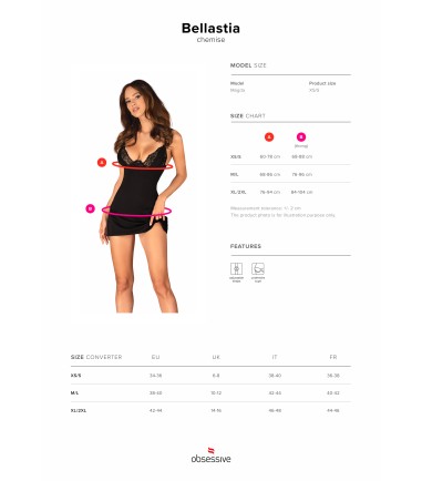 Obsessive - Bellastia Chemise & Thong,