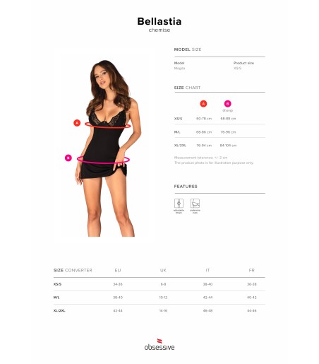 Obsessive - Bellastia Chemise & Thong,