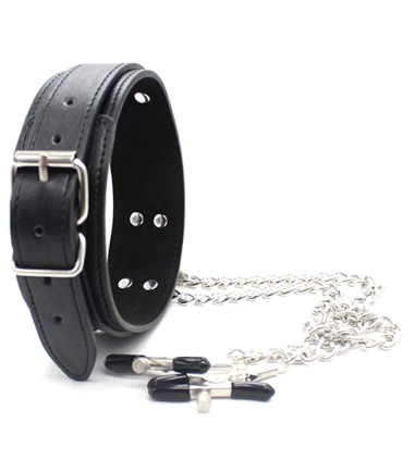 Collar with Chain Nipple Clamps