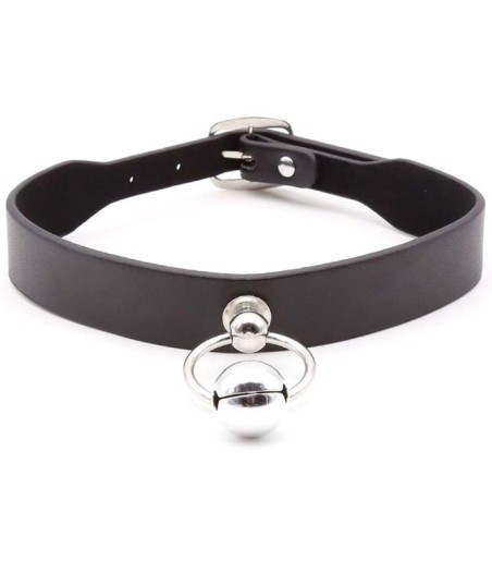 Collar with Leash and Bell, snyggt halsband, enkelt  i konstläder