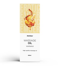 Satisfyer - Massage Oil Warming, 250ml, en värmande, oljebaserad massageolja