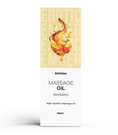 Satisfyer - Massage Oil Warming, 250ml, en värmande, oljebaserad massageolja