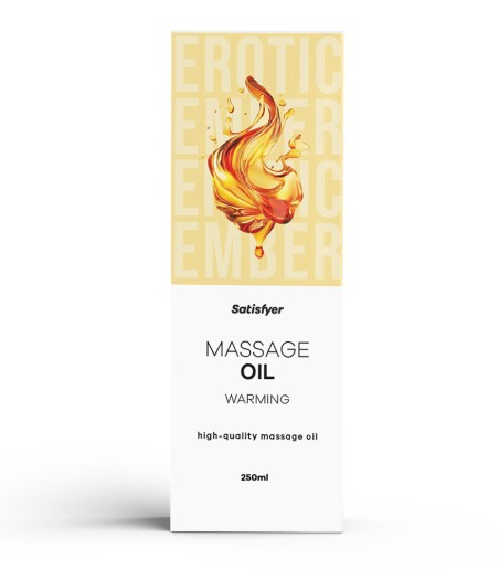 Satisfyer - Massage Oil Warming, 250ml, en värmande, oljebaserad massageolja