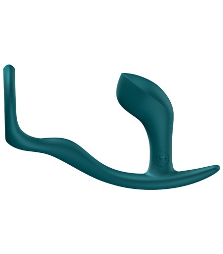 Fun Factory - Bootie Ring Anal Plug, Bottle Green, analplugg med penisring som klämmer åt penisen för bättre stånd