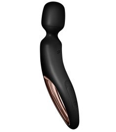 Satisfyer - Wand-erland, Black/Gold, stark wand med många olika vibrationsprogram