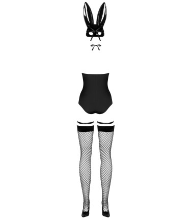 Obsessive - Bunny Costume, Black, komplett kaninset