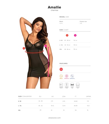 Obsessive - Amallie Chemise & Thong