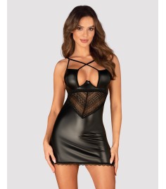 Obsessive - Norides Chemise & Thong, härlig chemise med läderlook