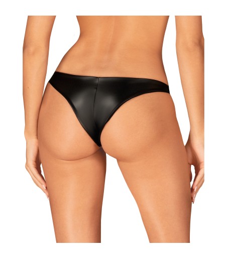 Obsessive - Viranes Panties, ett material som ser ut som läder på utsidan och mjuk satin på insidan