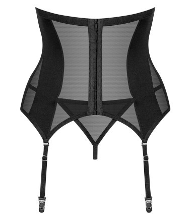 Obsessive - Chic Amoria Corset & Thong, korsett i nätmaterial och satin