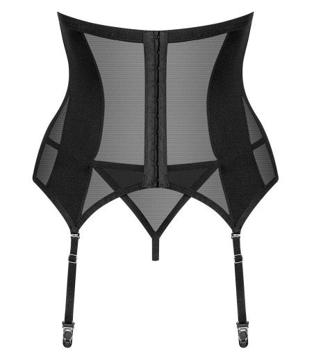 Obsessive - Chic Amoria Corset & Thong, korsett i nätmaterial och satin