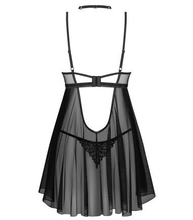 Obsessive - Donarella Babydoll & Thong, Choker, fin spets på kuporna på bygel