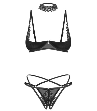 Obsessive - Donarella Cupless & Crotchless Set with Choker