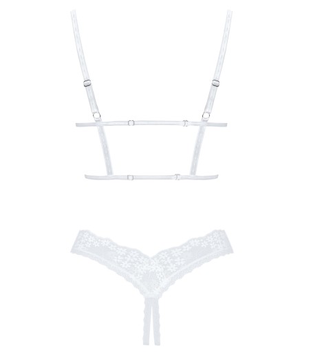 Obsessive - Heavenlly Cupless Bra & Crotchless Thong