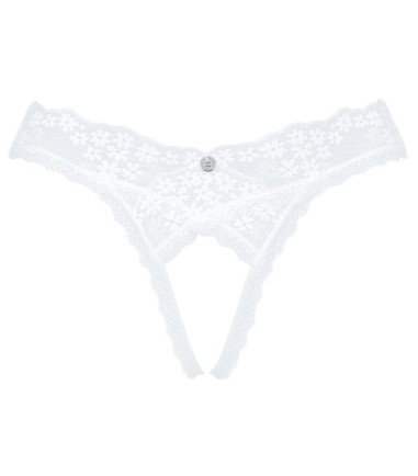 Obsessive - Heavenlly Crotchless Thong, fint metallsmycke framtill
