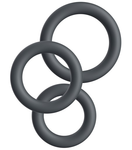 Playhouse - 3 Cock Ring Set, mjuk silikon, 3 ringar i olika storlekar