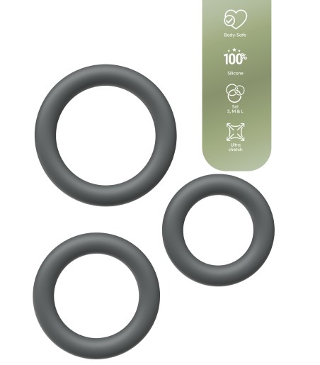 Playhouse - 3 Cock Ring Set, testa, vilken storlek av ring passar dig bäst