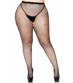 Leg Avenue - Plus Crotchless Fishnet Pantyhose, strumpbyxor i fiskenät och öpppen gren.
