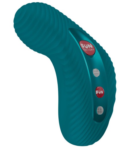 Fun Factory - LAYA III, Bottle Green, en skön handvibrator, klitorisvibrator i grön silikon