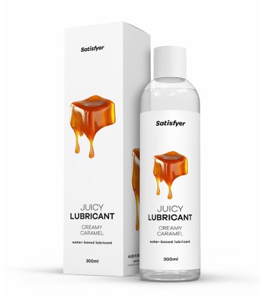 Satisfyer - Juicy Lubricant Creamy Caramel, 300ml, glid med doft av kola i stor flaska
