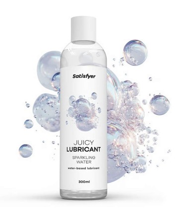 Satisfyer - Juicy Lubricant Sparkling Water, 300ml, vattenbaserat och lätt kittlande, pirrande glid