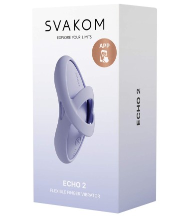 Svakom - Echo 2, Flexible Finger Vibrator, Blue, kommer i blått eller rosa färg
