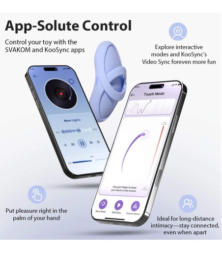 Svakom - Echo 2, Flexible Finger Vibrator, Blue