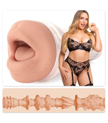 Fleshlight Girls - Mia Malkova, Headshot, en lösmus med härlig mun och tunga