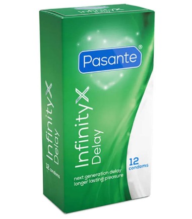 Pasante - Delay (InfinityX), 12-pack, bedövande kondomer