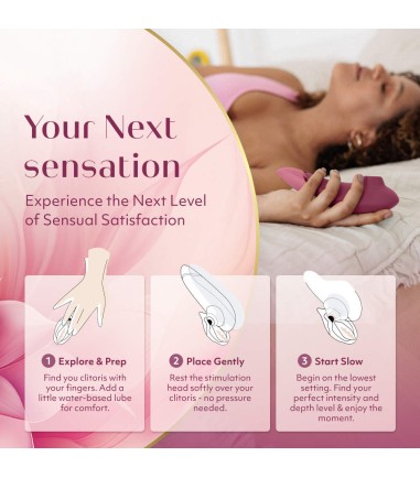 Womanizer - Next, Dusky Pink, mjuka ich starka stimulering med lufttryck