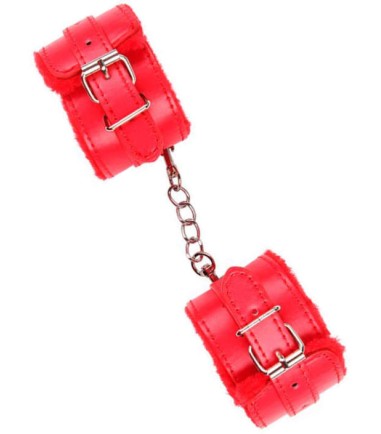 Furry Ankle Cuff, Red, perfekt fängsel för anklarna. Helt i rött och med fluff på insidan.