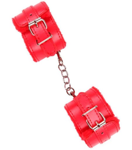 Furry Ankle Cuff, Red, perfekt fängsel för anklarna. Helt i rött och med fluff på insidan.