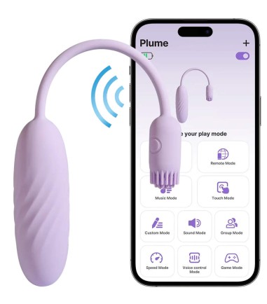 Svakom - Plume, Flexible Brush-tail Bullet Vibrator, med app för ännu mer funktioner.